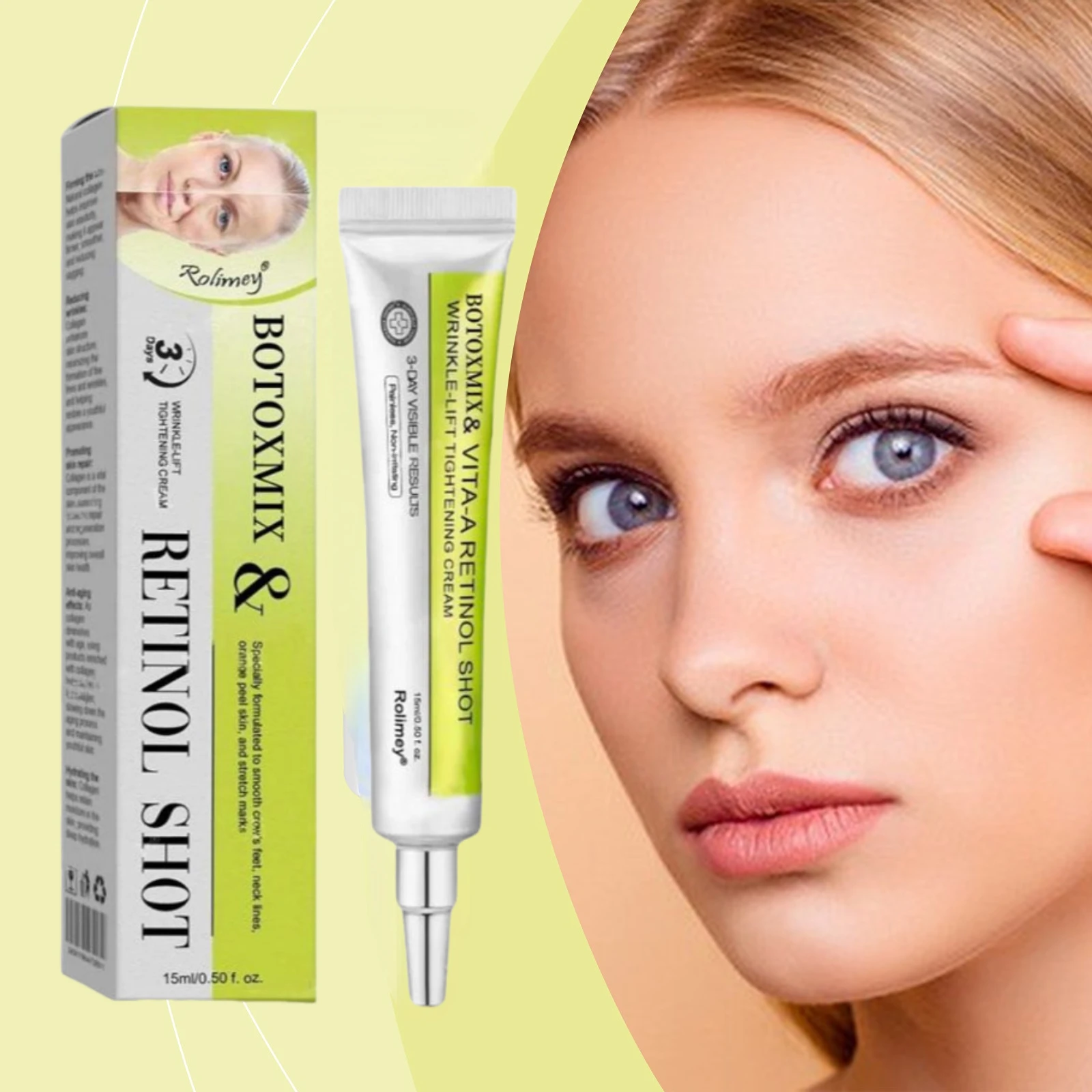 Retinal Shot Tightening Booster Cream - Firming Brightening Hydrating Night Cream For Dry Sensitive Skin Winter Daily Skin Care